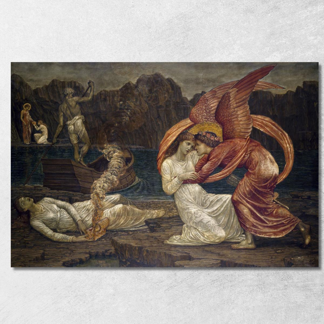 Amore E Psiche - Murales Palace Green Edward Burne Jones ebj6 quadro stampato su tela Amore E Psiche - Murales Palace Green Edward Burne Jones ebj6 quadro stampato su tela