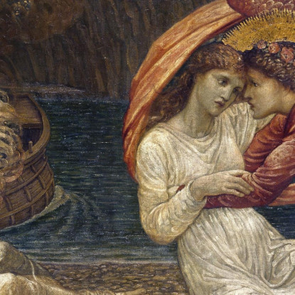 Amore E Psiche - Murales Palace Green Edward Burne Jones ebj6 quadro stampato su tela