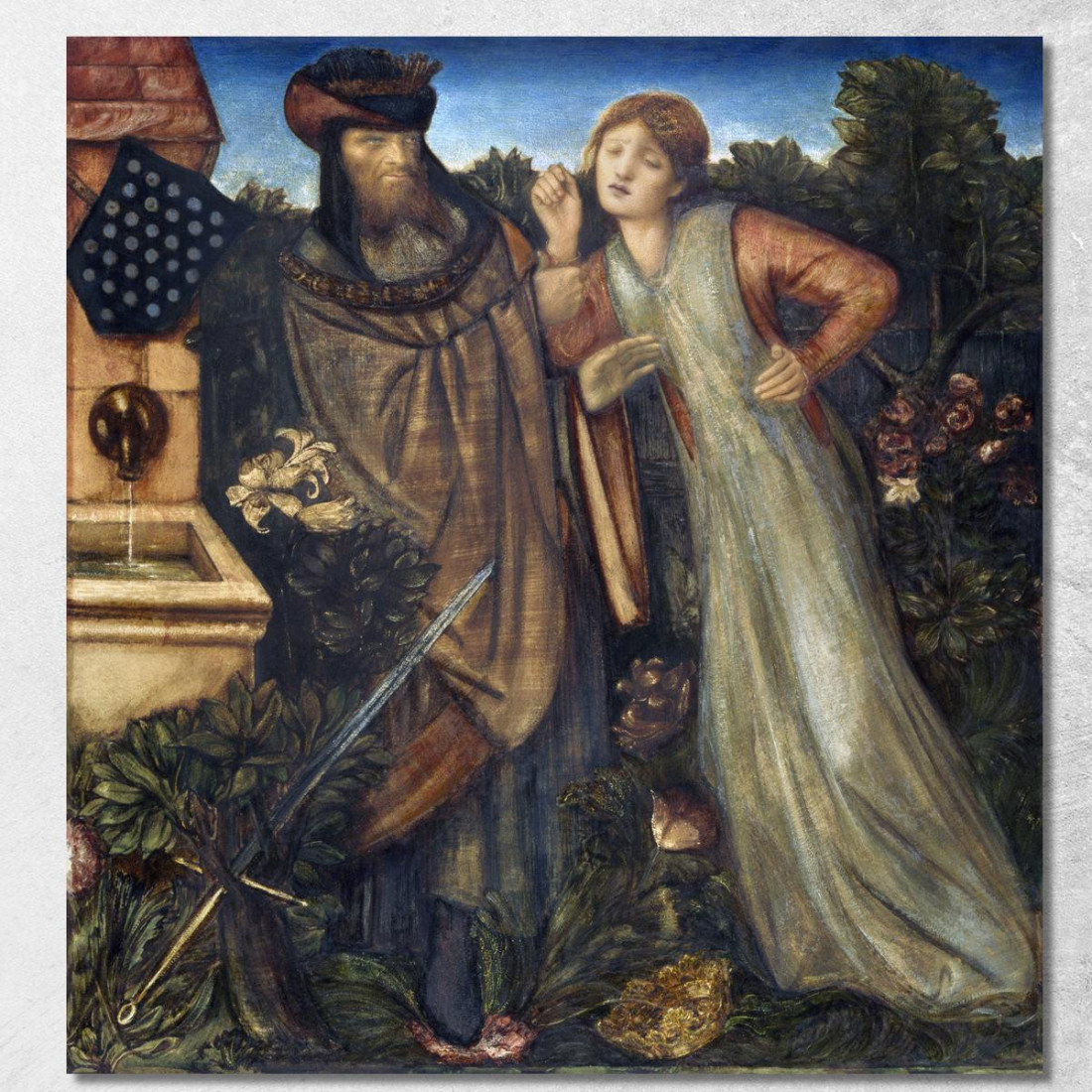 Re Marco E La Belle Iseult Edward Burne Jones ebj11 quadro stampato su tela