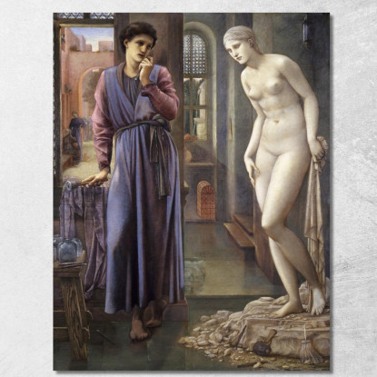 Pigmalione E L'Immagine - La Mano Si Astiene Edward Burne Jones ebj16 quadro stampato su tela