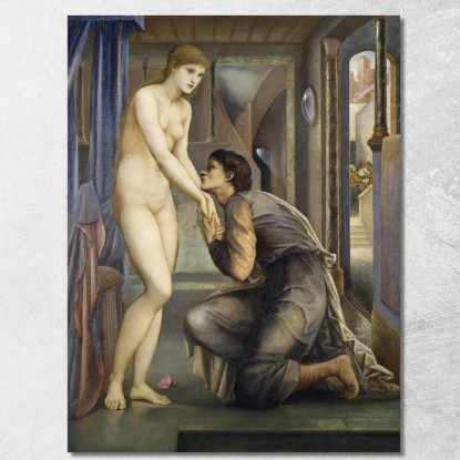 Pigmalione E L'Immagine - L'Anima Raggiunge Edward Burne Jones ebj18 quadro stampato su tela