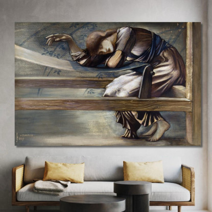 La Serie Briar Rose - Studio Per 'The Garden Court' 1890 Edward Burne Jones ebj21 quadro stampato su tela