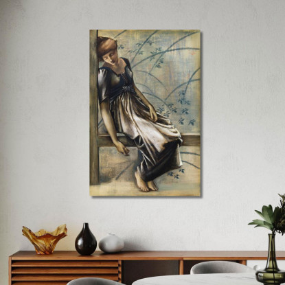 La Serie Briar Rose - Studio Per 'The Garden Court' 1893 Edward Burne Jones ebj24 quadro stampato su tela