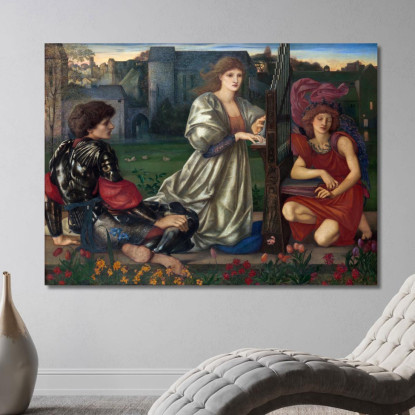 La Canzone D'Amore Edward Burne Jones ebj25 quadro stampato su tela