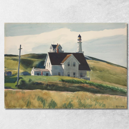 Collina E Case Cape Elizabeth Maine Edward Hopper eho20 quadro stampato su tela