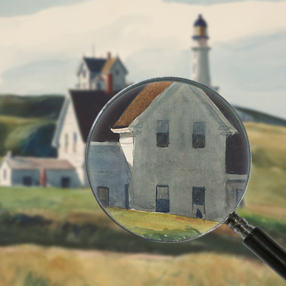 Collina E Case Cape Elizabeth Maine Edward Hopper eho20 quadro stampato su tela