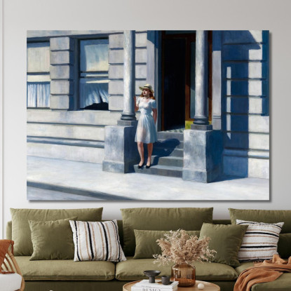 Estate Edward Hopper eho40 quadro stampato su tela