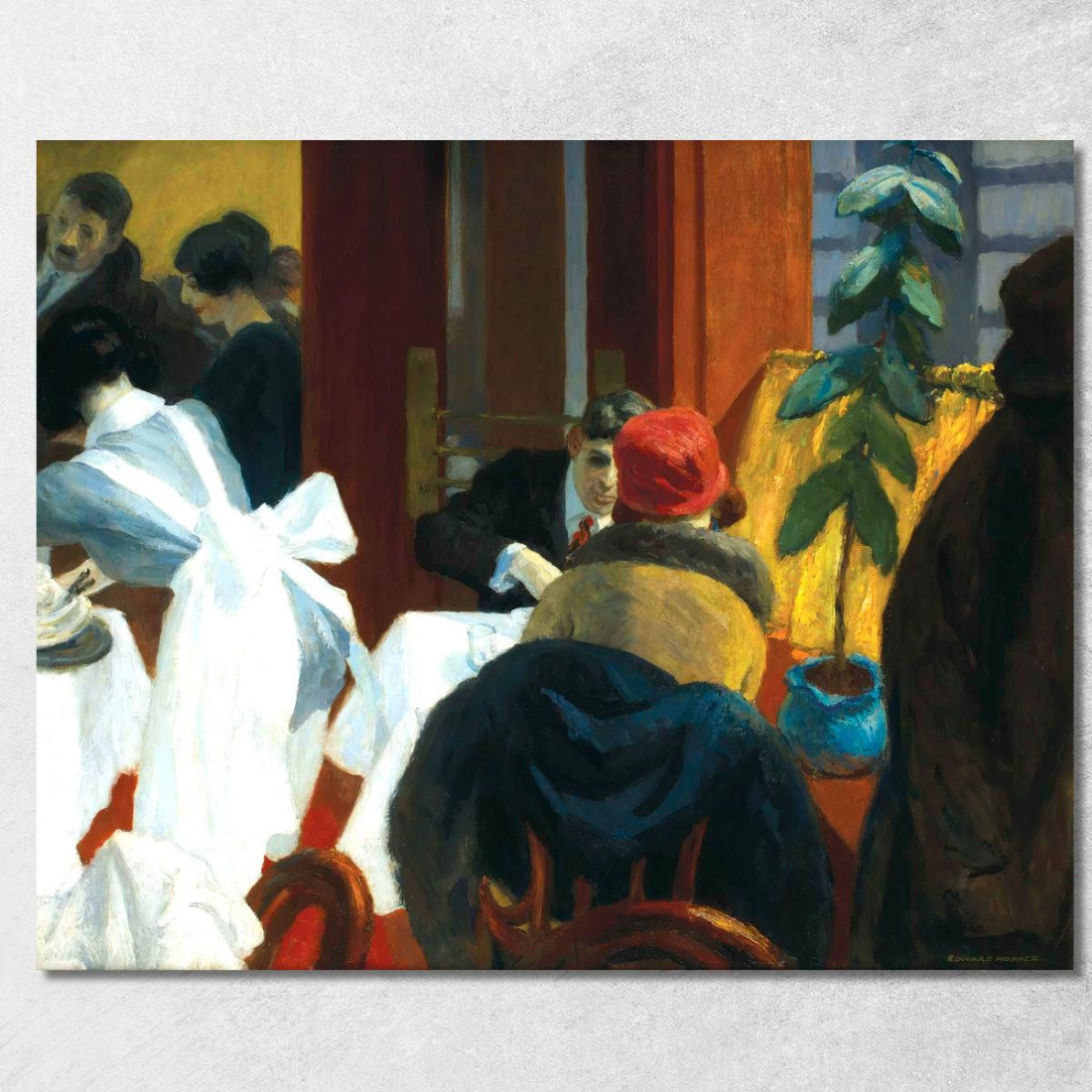 Ristorante Di New York Edward Hopper eho57 quadro stampato su tela