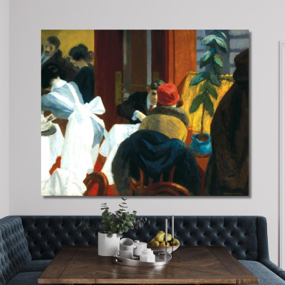 Ristorante Di New York Edward Hopper eho57 quadro stampato su tela