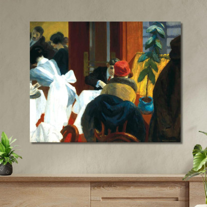 Ristorante Di New York Edward Hopper eho57 quadro stampato su tela