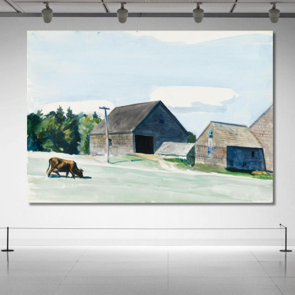Edifici Agricoli E Mucche Edward Hopper eho67 quadro stampato su tela