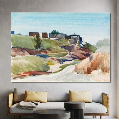 Case Vicino A Un Ruscello Secco Edward Hopper eho73 quadro stampato su tela