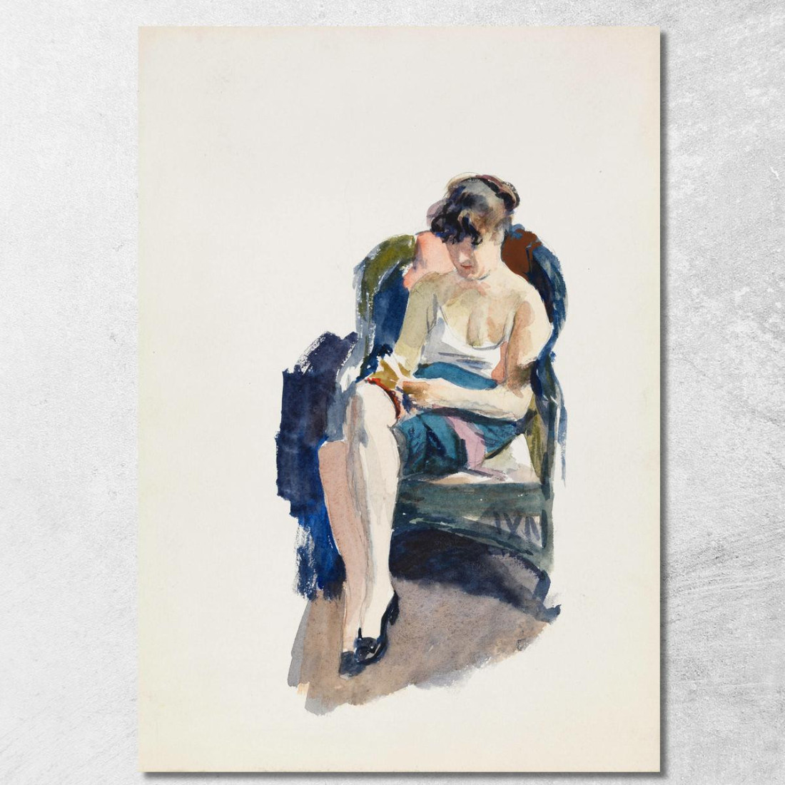 Jo Seduto Edward Hopper eho77 quadro stampato su tela