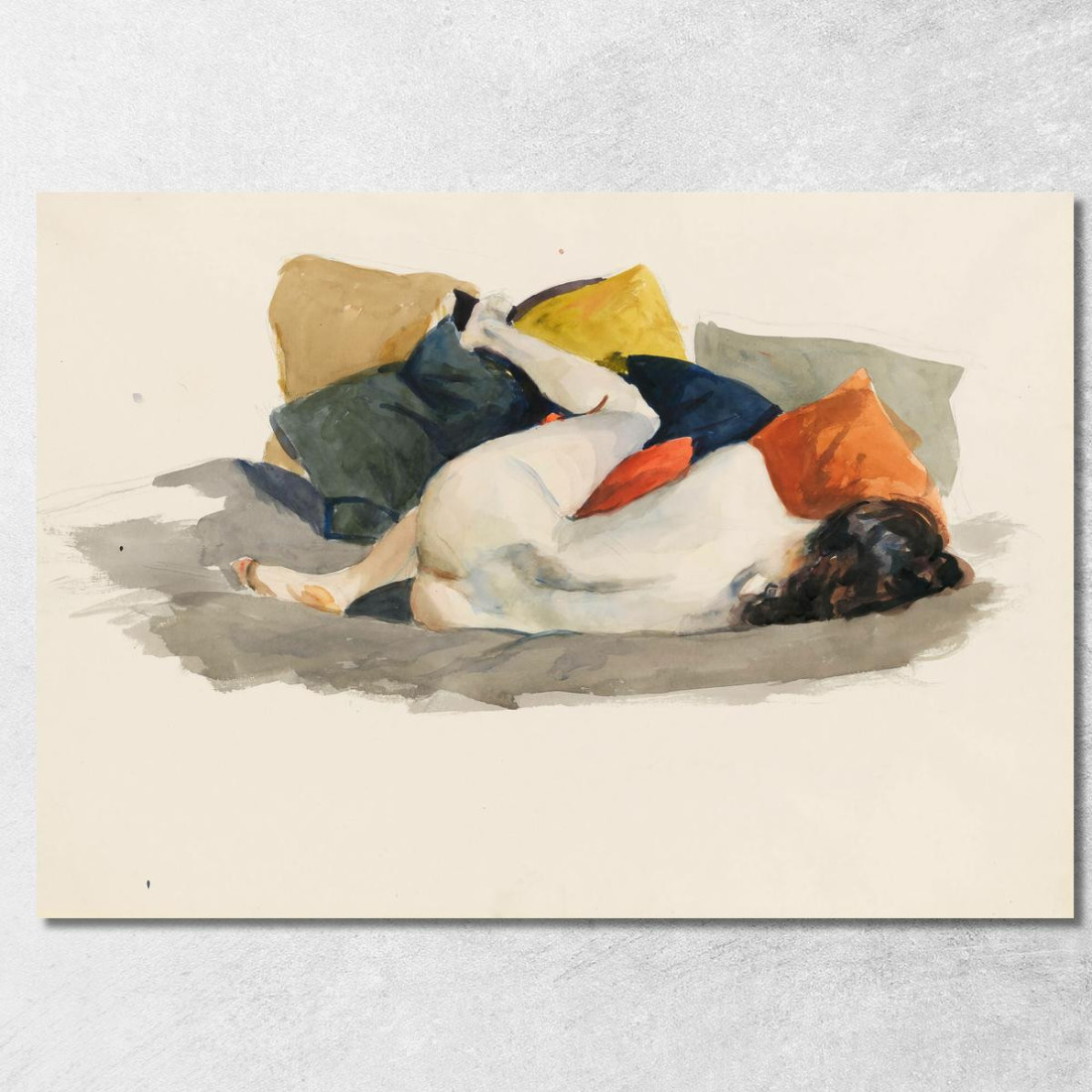 Nudo Sdraiato Edward Hopper eho81 quadro stampato su tela Nudo Sdraiato Edward Hopper eho81 quadro stampato su tela