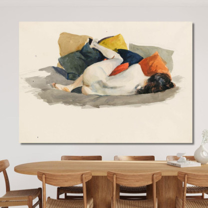 Nudo Sdraiato Edward Hopper eho81 quadro stampato su tela