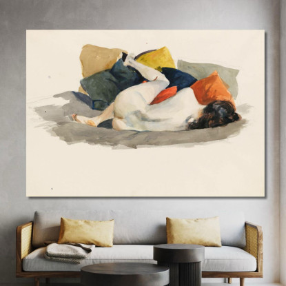 Nudo Sdraiato Edward Hopper eho81 quadro stampato su tela