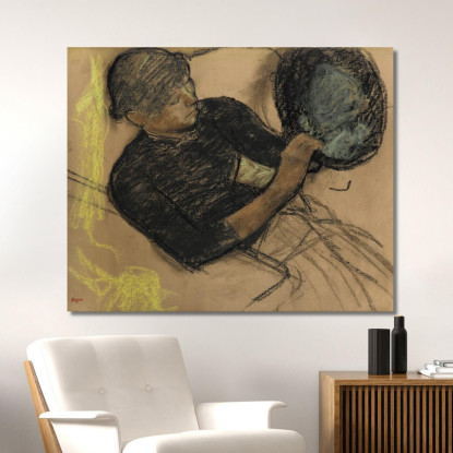 Chez La Modiste (Modiste Che Guarnisce Un Cappello) Edgar Degas edg134 quadro stampato su tela