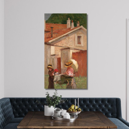 La Mia Famiglia A Saint Hubert Eliseu Visconti evs38 quadro stampato su tela