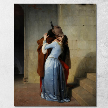 Il Bacio Francesco Hayez fhy16 quadro stampato su tela