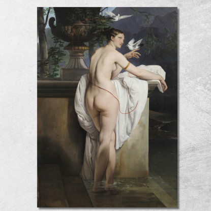 Venere Che Scherza Con Due Colombe Ritratto Della Ballerina Carlotta Chabert Francesco Hayez fhy17 quadro stampato su tela