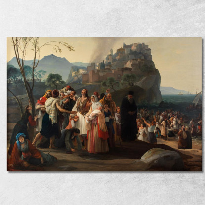 I Profughi Di Parga Francesco Hayez fhy33 quadro stampato su tela