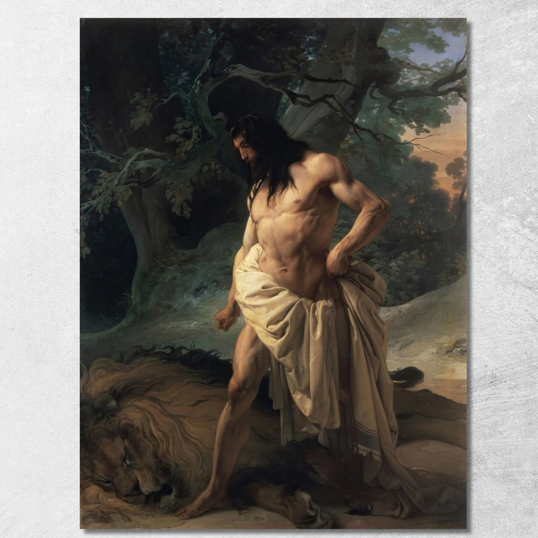 Sansone E Il Leone Francesco Hayez fhy43 quadro stampato su tela Sansone E Il Leone Francesco Hayez fhy43 quadro stampato su tela