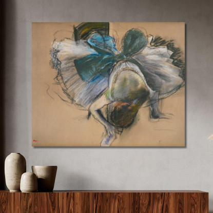 Ballerina Che Regola La Sua Pantofola Edgar Degas edg146 quadro stampato su tela