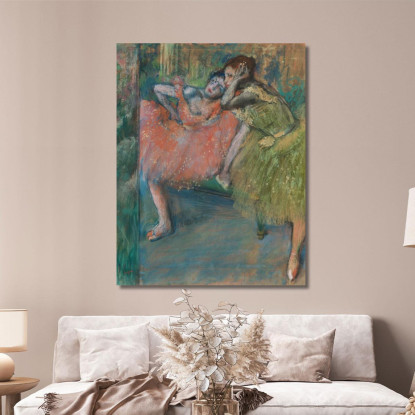 Ballerini A Casa Edgar Degas edg153 quadro stampato su tela