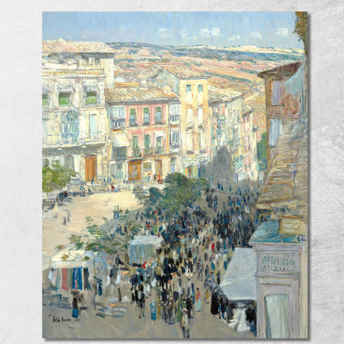 Vista Di Una Città Della Francia Meridionale Frederick Childe Hassam fch26 quadro stampato su tela Vista Di Una Città Della Francia Meridionale Frederick Childe Hassam fch26 quadro stampato su tela