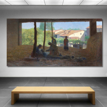 Sul Fienile G. Pellizza da Volpedo gpv14 quadro stampato su tela
