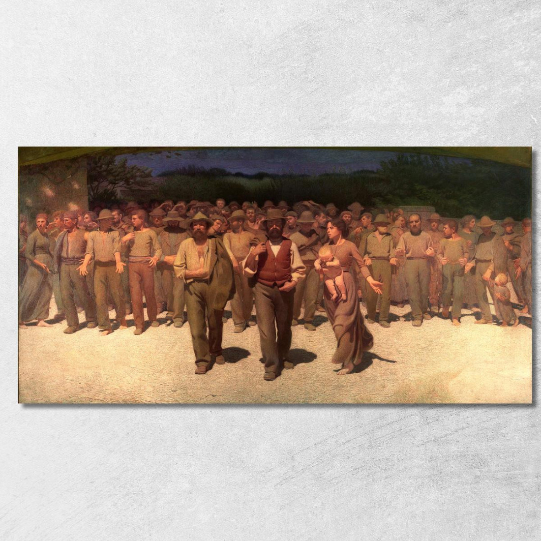Il Quarto Stato G. Pellizza da Volpedo gpv15 quadro stampato su tela Il Quarto Stato G. Pellizza da Volpedo gpv15 quadro stampato su tela