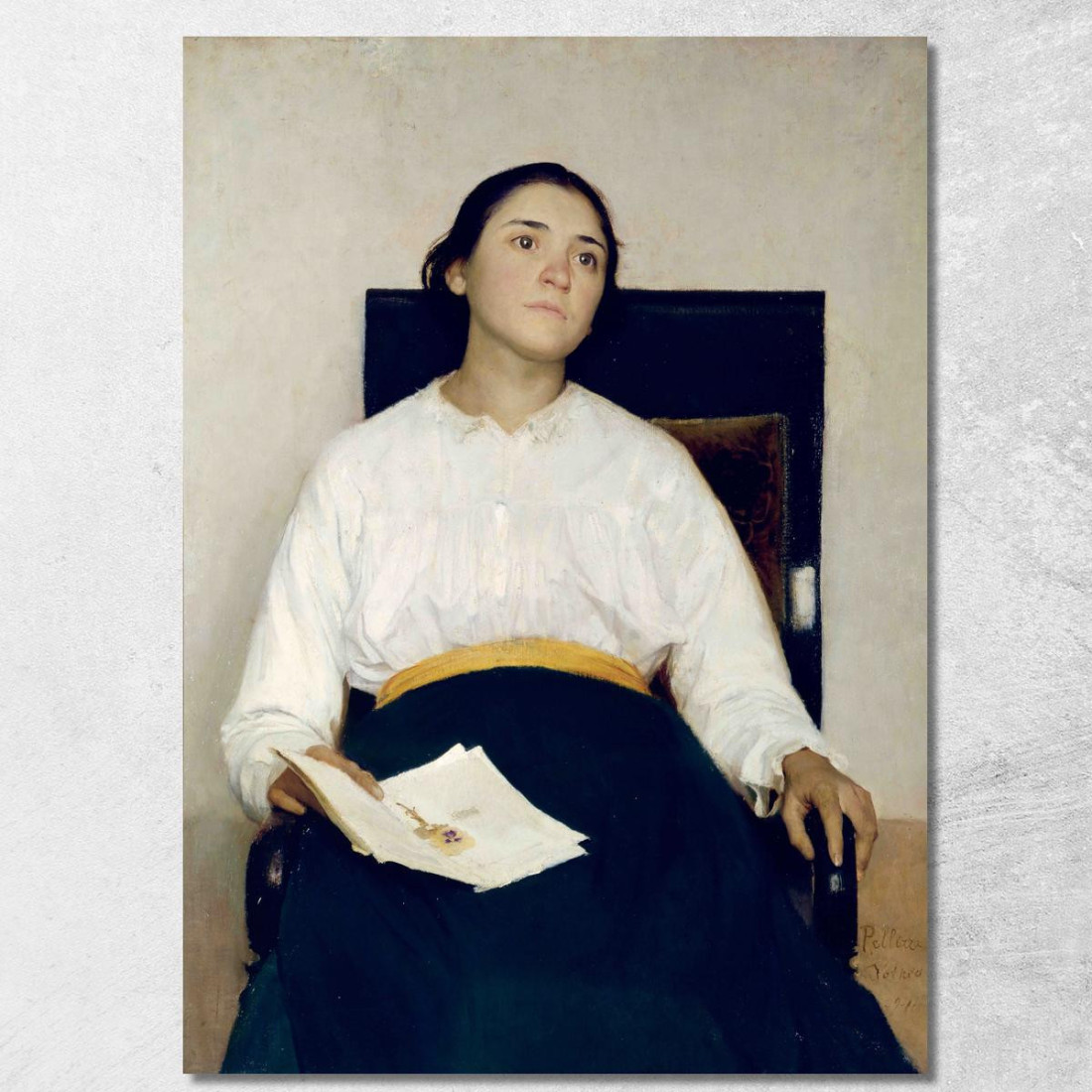 Il Ritratto Di Santina Negri G. Pellizza da Volpedo gpv17 quadro stampato su tela Il Ritratto Di Santina Negri G. Pellizza da Volpedo gpv17 quadro stampato su tela