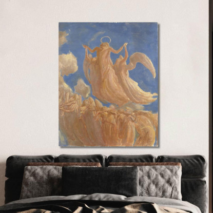 Assunzione Gaetano Previati gpr11 quadro stampato su tela