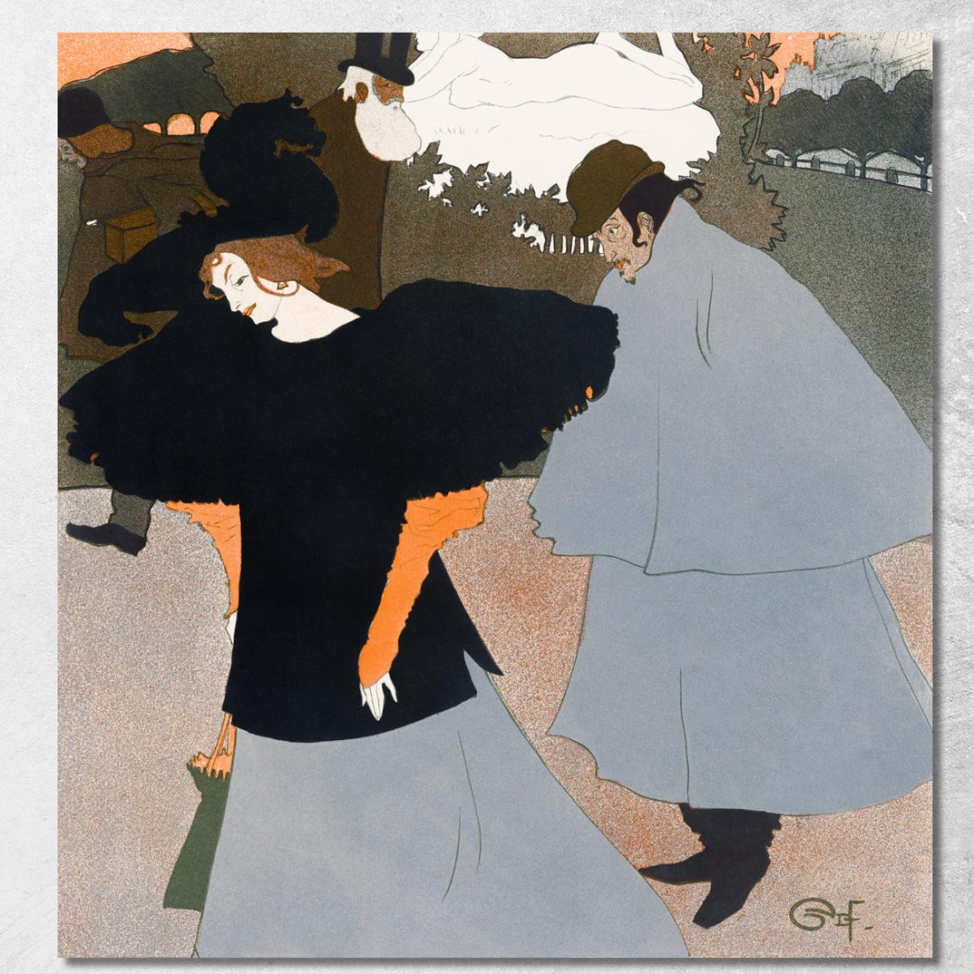 Signora Per Strada Seguita Da Un Gentiluomo Georges de Feure gdf4 quadro stampato su tela Signora Per Strada Seguita Da Un Gentiluomo Georges de Feure gdf4 quadro stampato su tela