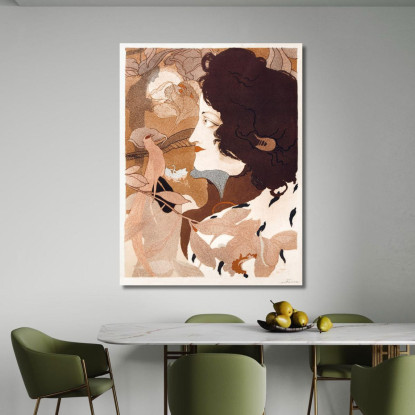 La Donna Fatale Georges de Feure gdf7 quadro stampato su tela