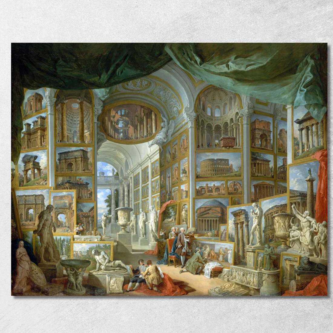 Roma Antica Giovanni Paolo Pannini gpp2 quadro stampato su tela Roma Antica Giovanni Paolo Pannini gpp2 quadro stampato su tela