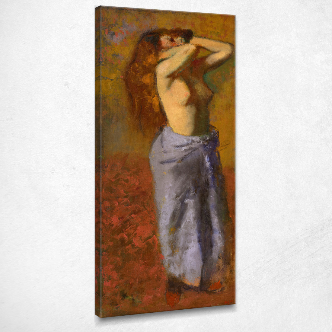 Donna In Accappatoio Blu Con Il Busto Scoperto Edgar Degas edg167 quadro stampato su tela Donna In Accappatoio Blu Con Il Busto Scoperto Edgar Degas edg167 quadro stampato su tela