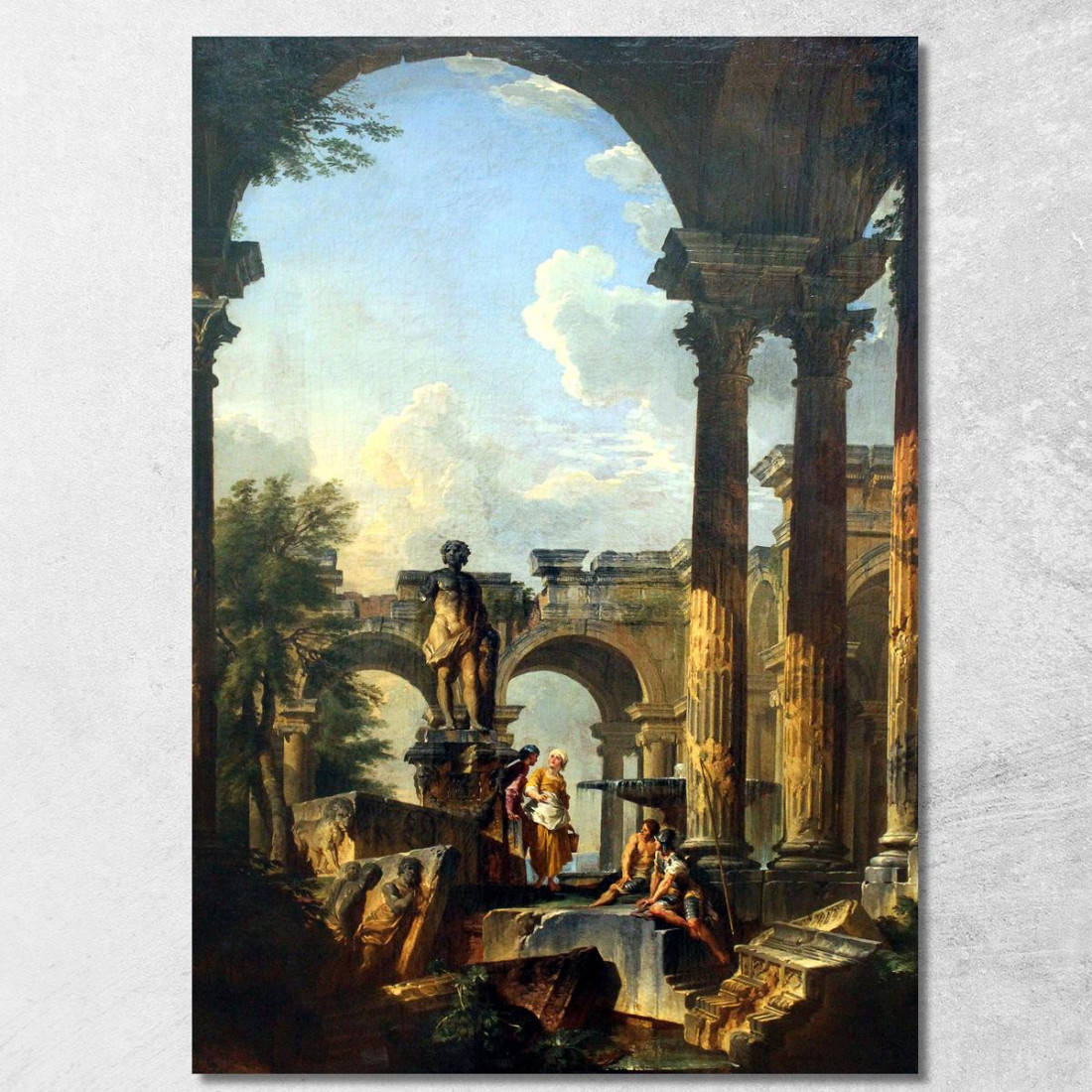 Vista Ideale Con Rovine Giovanni Paolo Pannini gpp11 quadro stampato su tela Vista Ideale Con Rovine Giovanni Paolo Pannini gpp11 quadro stampato su tela