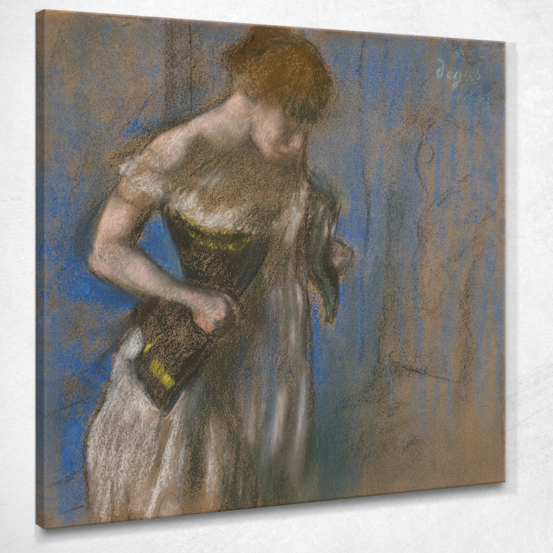 Donna Che Si Mette Il Corsetto Edgar Degas edg168 quadro stampato su tela Donna Che Si Mette Il Corsetto Edgar Degas edg168 quadro stampato su tela