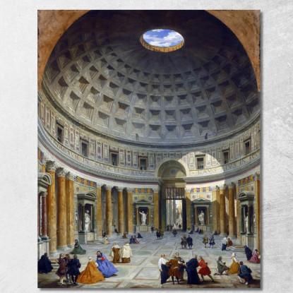 Interno Del Pantheon Giovanni Paolo Pannini gpp16 quadro stampato su tela