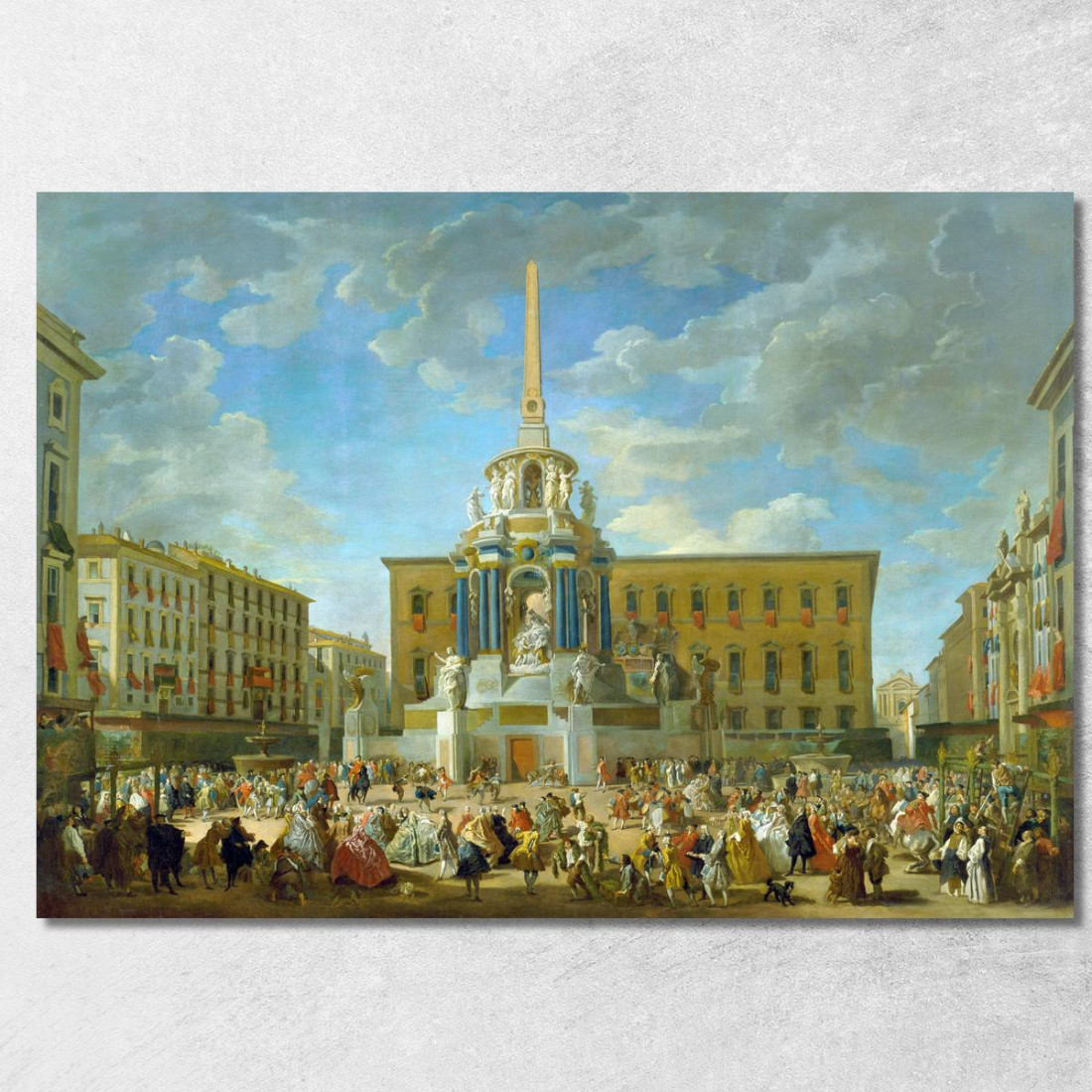 Piazza Farnese Giovanni Paolo Pannini gpp25 quadro stampato su tela Piazza Farnese Giovanni Paolo Pannini gpp25 quadro stampato su tela