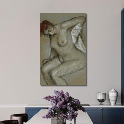Donna Nuda Che Si Asciuga Edgar Degas edg170 quadro stampato su tela