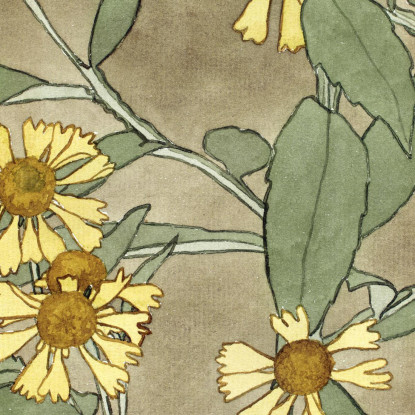 Margherite Con Centro Arancione E Petali Gialli Hannah Borger Overbeck hbo7 quadro stampato su tela