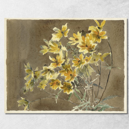 Fiore Giallo Con Bordo Hannah Borger Overbeck hbo20 quadro stampato su tela