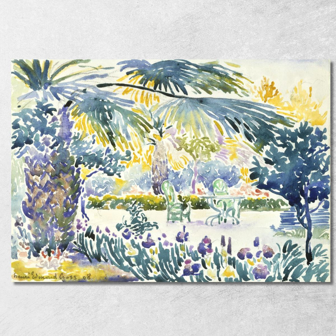 Giardino Del Pittore A Saint Clair Henri Edmond Cross hec5 quadro stampato su tela Giardino Del Pittore A Saint Clair Henri Edmond Cross hec5 quadro stampato su tela