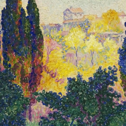 Cipressi A Cagnes Henri Edmond Cross hec7 quadro stampato su tela