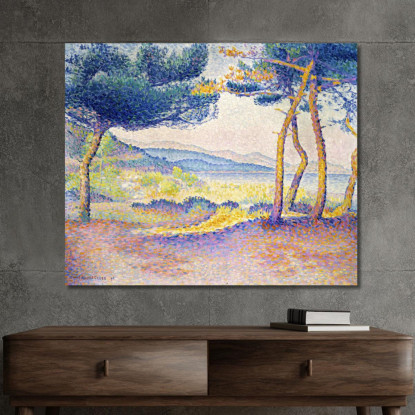 Pini Lungo La Riva Henri Edmond Cross hec12 quadro stampato su tela