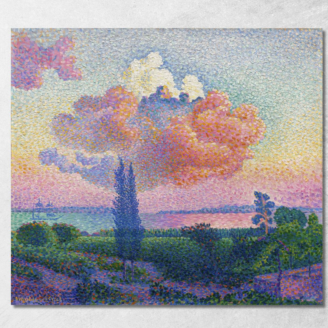 La Nuvola Rosa Henri Edmond Cross hec14 quadro stampato su tela La Nuvola Rosa Henri Edmond Cross hec14 quadro stampato su tela