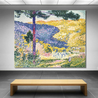 Valle Con Ombra Di Abete Sulla Montagna Henri Edmond Cross hec17 quadro stampato su tela