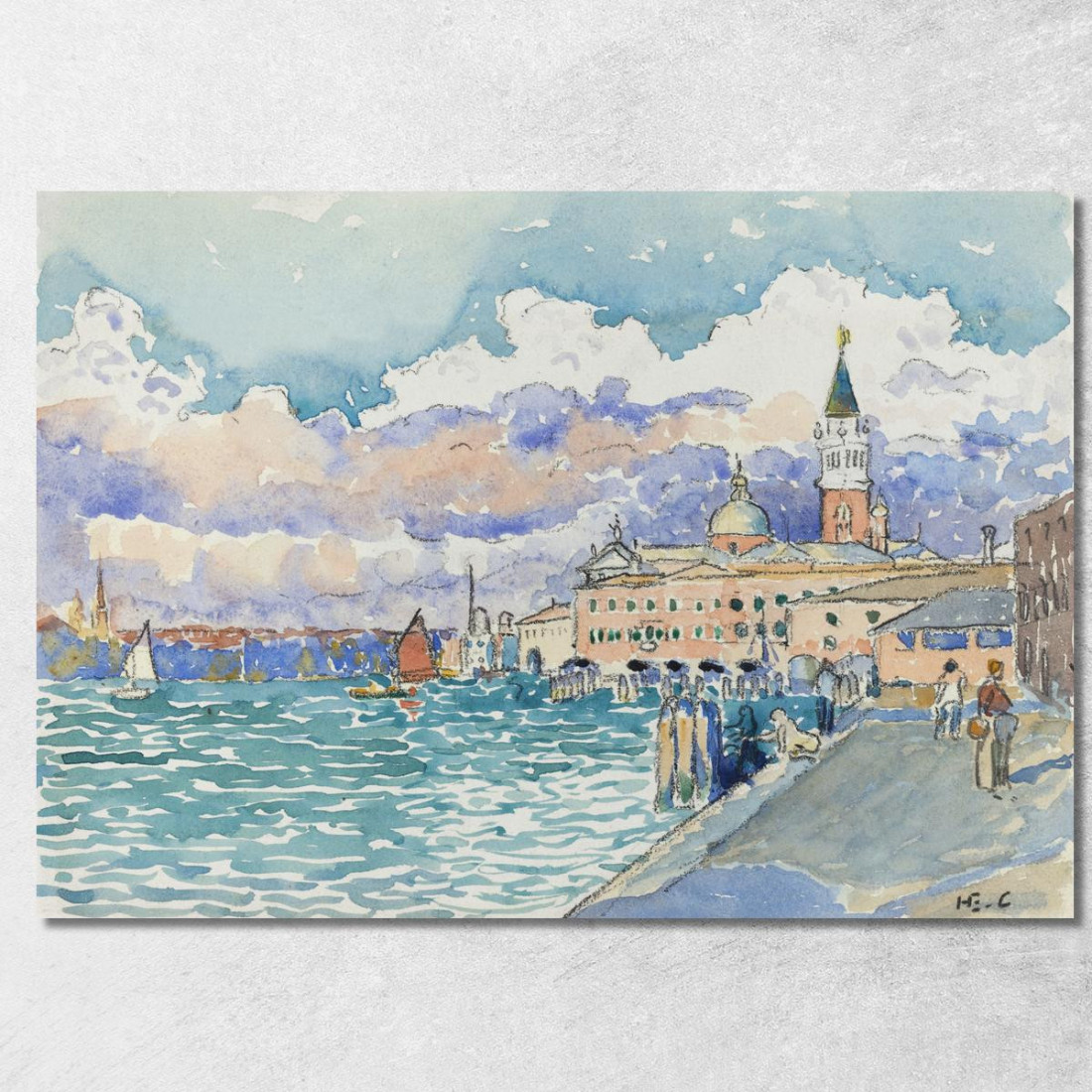 Venezia Henri Edmond Cross hec18 quadro stampato su tela